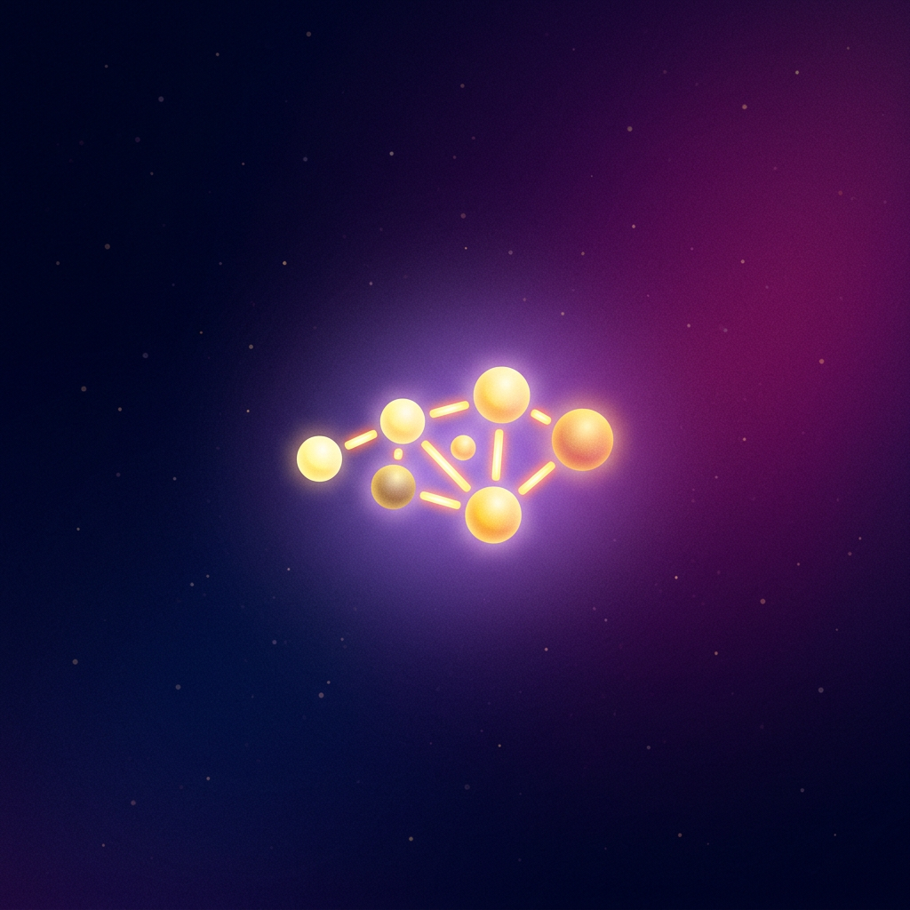 Abstract illustration of a glowing handshake cutting through a storm of faded job applications